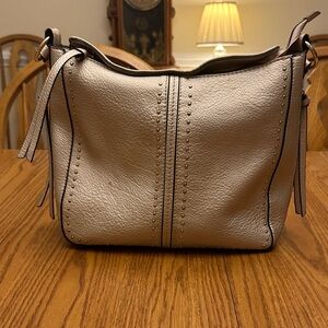Montana West Select Gold Shoulder Bag with Gold Studs